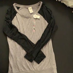 Victoria Secrets , size small, long sleeve shirt. Sleeves are black
